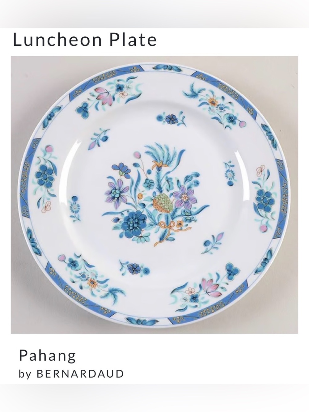 Vintage Nwot Bernardaud pahang luncheon plate Limoges France set of 2
